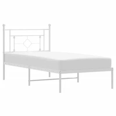 Obrázek produktu pro vidaXL Postel s čelem kovová bílá 100x200 cm