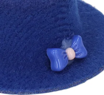 Zdjęcie produktu dla 2 sztuki Domek dla lalek Kapelusz imprezowy 1/12 Miniaturowa muszka Dekoracja do lalki Akcesoria Niebieski