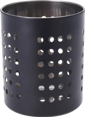 Immagine prodotto di Portaposate verticale Excellent Houseware, acciaio inossidabile, 12x13 cm, nero opaco