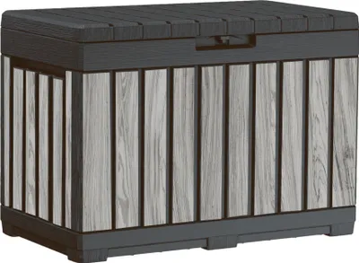 Produktbild von Keter Gartenbox Kentwood 190 Liter - Holzoptik Stormgrey - 82 x 45 x 57 cm - wasserdicht & witterungesbeständig