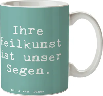 Produktbild von Mr. & Mrs. Panda Tasse Spruch Arzt Segen - Meeresbrise - Geschenk, Kaffeepott, Wertschätzung, Becher, Wohlbefinden, Pott, Bedanken, Kaffeetasse, Kaffeebecher, Ärzte