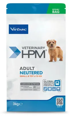 Produktbild von Virbac Adult tered Small & Toy Dog 3kg Trockenfutter Veterinärmedizinisch Für Kastrierte Hunde Kleiner Rassen