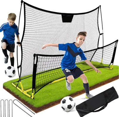 Zdjęcie produktu dla Rebounder trenażer piłkarski dwustronny bramka rama treningowa 220x110 cm