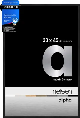 Produktbild von nielsen Aluminium Bilderrahmen Alpha, 30x45 cm, Eloxal Schwarz Matt