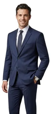 Image de Blazer pour homme Calvin Klein, en laine, classique, bleu marine foncé, taille XL