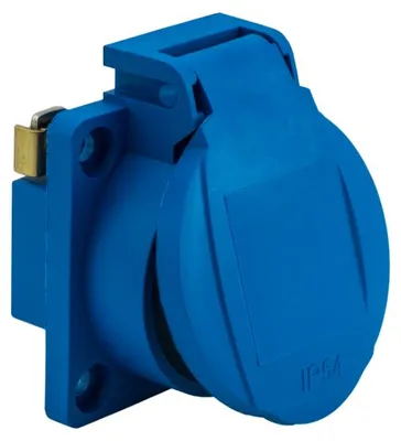 Produktbild von Einbausteckdose 16A 2P+Z IP54 blau VGT 201-06 51.301