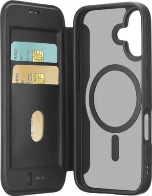 Produktbild von Cellularline Daily Mag - iPhone 17 Buchhülle mit halbdurchsichtigem Hartdeckel, kompatibel mit dem Magsafe®-Ökosystem, Folio, Apple, iPhone 17, 16 cm (6.3"), Schwarz