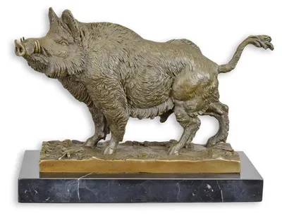 Productafbeelding van A Bronze Sculpture Of A Wild Boar