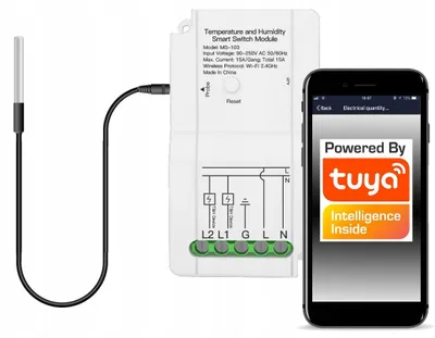 Zdjęcie produktu dla Termostat zewnętrzny czujnik temperatury TUYA WiFi