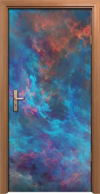 Produktbild von Türposter 90x200 cm Türaufkleber Türtapete Türfolie Klebefolie Abstrakte surreale blaue Wolken