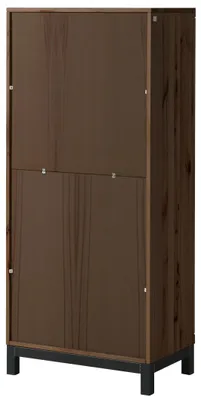 Produktbild von MASSIVMOEBEL24 Vitrine Kernbuche 65x40x148 tabacco braun geölt VILLANDERS #203