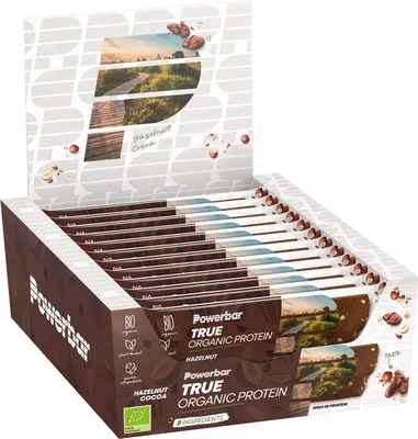 Produktbild von PowerBar TRUE ORGANIC PROTEIN Bar 16x45g Hazelnut/Cocoa