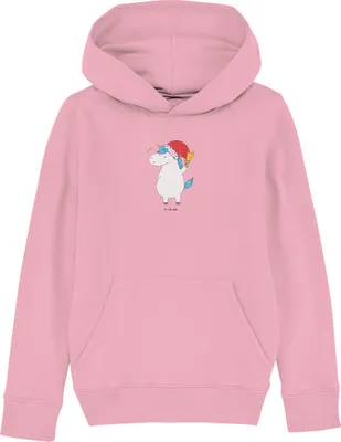Produktbild von Mr. & Mrs. Panda Kapuzen-Sweater Einhorn Weihnachtsmann 5-6 Jahre (110/116) - Baumwolle Pink - Geschenk, Schokolade, Pullover, Hoody, Gin, Sweatshirt, Weihnachten, Einhörner