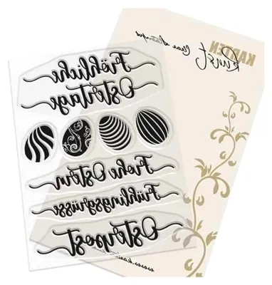 Produktbild von Klarsichtstempel Kalligraphie zu Ostern Silikonstempel