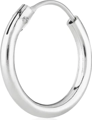 Produktbild von Einzel 925 Sterling Silber Creole Ohrring Ohrschmuck Ohrhänger 14mm 5072