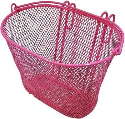 Produktbild von Kinder Fahrradkorb pink Lenkerkorb Metall vorne Korb Kinder Fahrrad 20x18x10cm
