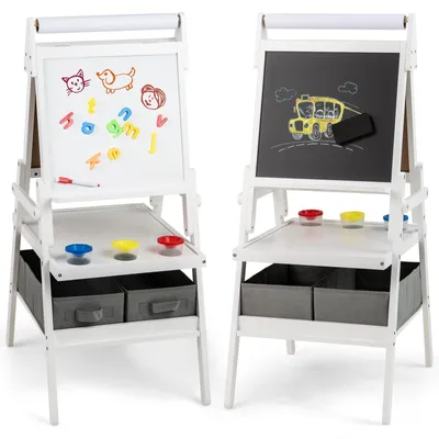 Productafbeelding van FANTASK 3-in-1 kinderactiviteitentafel, dubbelzijdige kindertafel met papierrol en magnetische oppervlakte