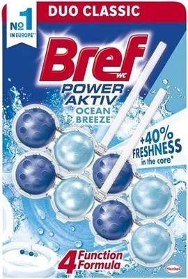Obrázek produktu pro WC blok Bref Power Aktiv - oceán, 2x 50g