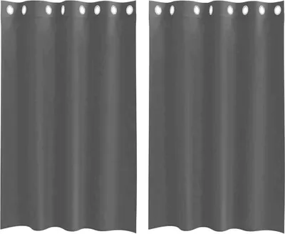 Obrázok produktu pre vidaXL Voálové záclony s očkami 2 ks. Tmavosivé 140x175 cm