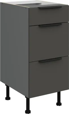 Produktbild von Küchenschrank mit Schubladen LUNARA – Breite 40 cm, Graphit/Anthrazit