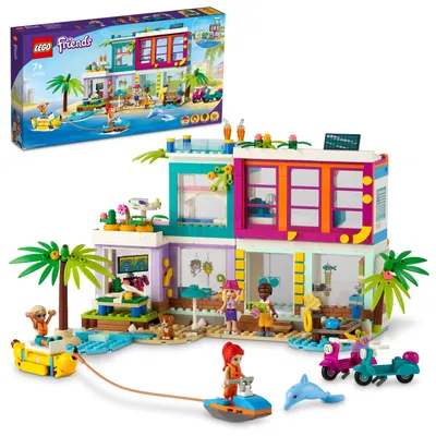 Zdjęcie produktu dla LEGO Friends Wakacyjny domek na plaży, Zestaw do budowania, 7 lat(a), Plastik, 686 szt., 1,17 kg