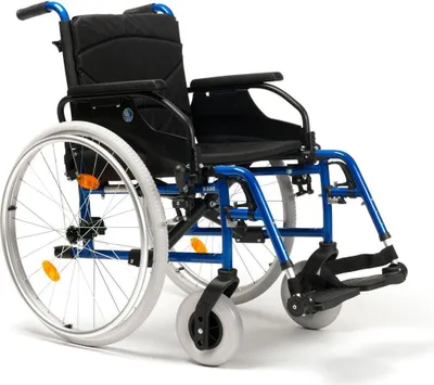 Produktbild von FabaCare Rollstuhl D200-V, Leichtgewicht Faltrollstuhl, vieles Einstellbar, faltbar, Premium Transportrollstuhl, Sitzbreite 40 cm