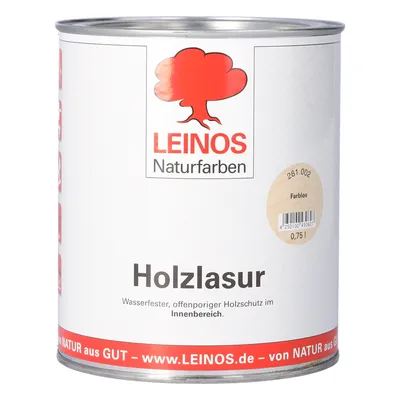 Produktbild von LEINOS 261 Holzlasur für Innen 002 Farblos 0,75 l