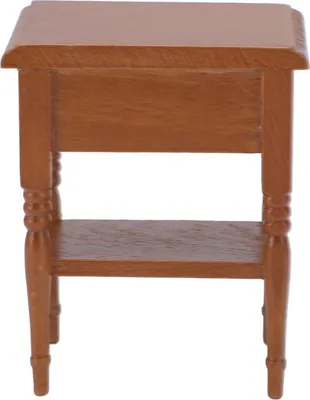 Immagine prodotto di Comodino per casa delle bambole in scala 1:12, comodino in miniatura, mobile in legno di castagno come accessorio