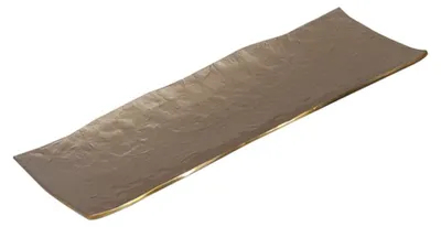 Produktbild von Dekorative, rechteckige Schale in Sandfarbe, 47 x 17 x 3 cm