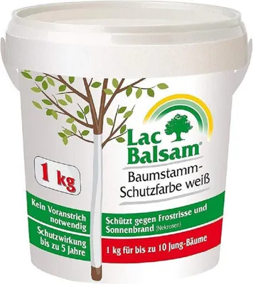 Produktbild von FRUNOL Etisso LacBalsam Baumstamm-Schutzfarbe weiß 1 kg