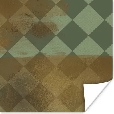 Produktbild von MuchoWow® Poster Weiß - Grün - Quadratisch 100x100 cm - Babyzimmer