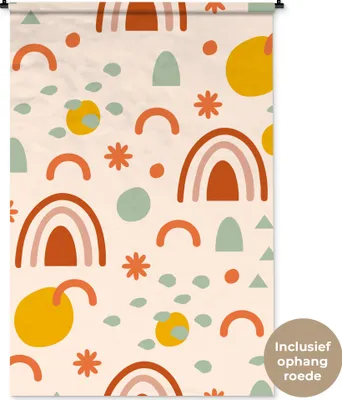 Produktbild von MuchoWow® Wandteppich Wandbehang Regenbogen - Muster - Sommer 120x180 cm Tapisserie Dekoration Wandtuch - Schlafzimmer - Dekorationen für das Haus