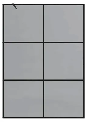 Produktbild von Schwarze Duschkabine aus Glas 140x195cm, Einscheibensicherheitsglas, zeitloses Design
