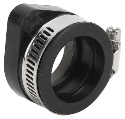 Image de Adaptateur en caoutchouc noir pour carburateur de moto, manchon d'admission pour KEIHIN KOSO OKO 47 × 28 mm / 1,85 × 1,1 pouces