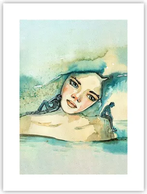 Produktbild von Poster - Poster ohne Rahmen - Aquarell Frau Emotionen - 30x40 cm - Wand Bild - Wanddeko - Wandbilder - Kunstposter - Wandposter - Bilder - Kunstdruck - Wanddekoration - Wandbild - P2XPA30x40-4858