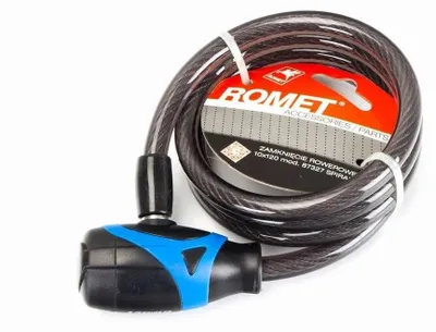 Produktbild von Romet 87327 Spiralschloss Stahlkabel 120 cm schwarz