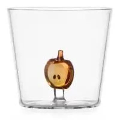 Produktbild von Früchte- und Blumen-Trinkglas, halber Apfel, 2 Stück