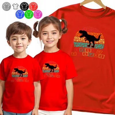 Produktbild von Kinder-T-Shirt - Dots Day Dot Dino Dinosaurier - 134 M