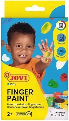 Image de Peinture au doigt 6x35ml Basic Color JOVI