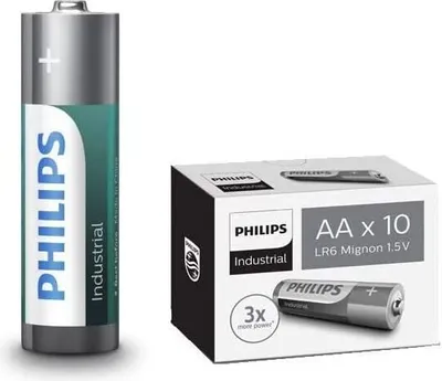 Image de Piles alcalines industrielles Philips, AAA, 10 pièces
