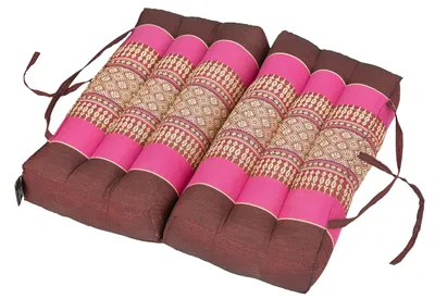Immagine prodotto di Cuscini pieghevoli, 40 x 40 cm, color bordeaux e rosa, ideali per yoga e campeggio