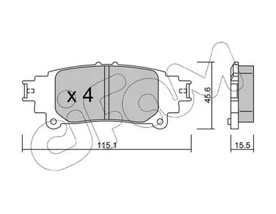 Produktbild von CIFAM Bremsbeläge Satz Hinten Bremsklötze für TOYOTA PRIUS PLUS (ZVW4) 822-977-0
