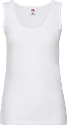 Produktbild von Fruit of the Loom Damen Shirt Basic Unterziehshirt T-Shirt Ärmellos, Größe:S (10), Farbe:Weiß