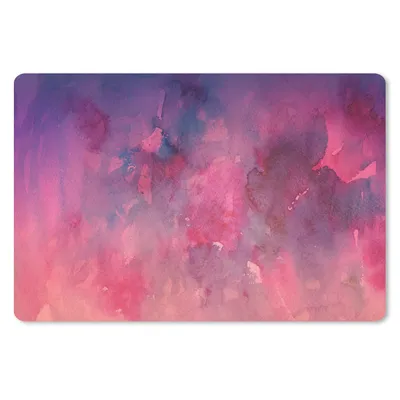 Produktbild von MuchoWow® Schreibtischunterlage Aquarell - Rosa - Rot 60x40 cm - XXL Mauspad - Großes Mauspad