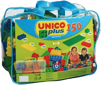 Immagine prodotto di Unico Plus Set di cubi in borsa compatibile, 150 pezzi