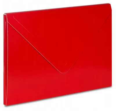 Image de Étui Vau-Pe format A4 avec fermeture velcro, couleur rouge, épaisseur 10 mm