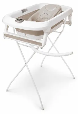 Produktbild von Primabobo LUX faltbare Babywanne 85 cm mit Gestell und Badeeinsatz, Beige
