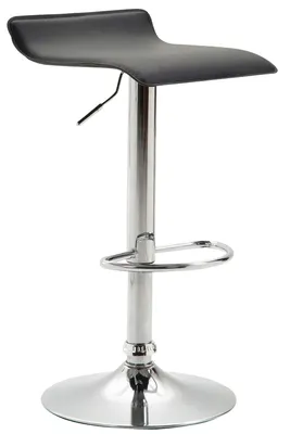 Produktbild von TPFLiving Barhocker Dynasty Two Gestell Metall in Chromoptik Kunstleder Schwarz