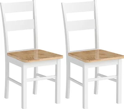 Obrázek produktu pro HOMCOM Jídelní židle, sada 2 ks, kuchyňské židle s opěrkou, židle bez područek, dub