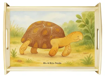 Produktbild von Mr. & Mrs. Panda Tablett Schildkröte Marschieren Design - Weiß - Geschenk, Abenteuer, Holztablett, Servier, Schildkröten, Inspiration, Motivation, Meer, Serviertablett